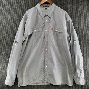Southern Marsh Fieldtec Fishing Shirt Mens 2X Blue Gingham Ventilated L/S